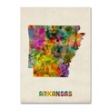 Trademark Fine Art Michael Tompsett 'Arkansas Map' Canvas Art, 14x19 MT0356-C1419GG